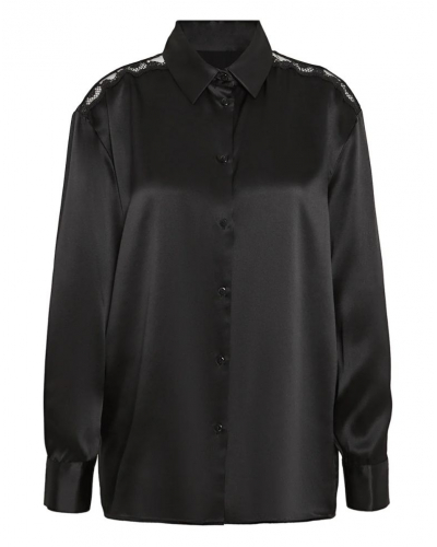 Camisa de seda Simone Pérèle Love Me (Negro)