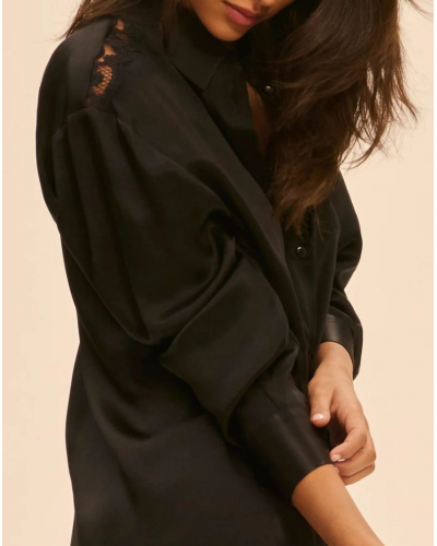 Chemise en soie Simone Pérèle Love Me (Noir)