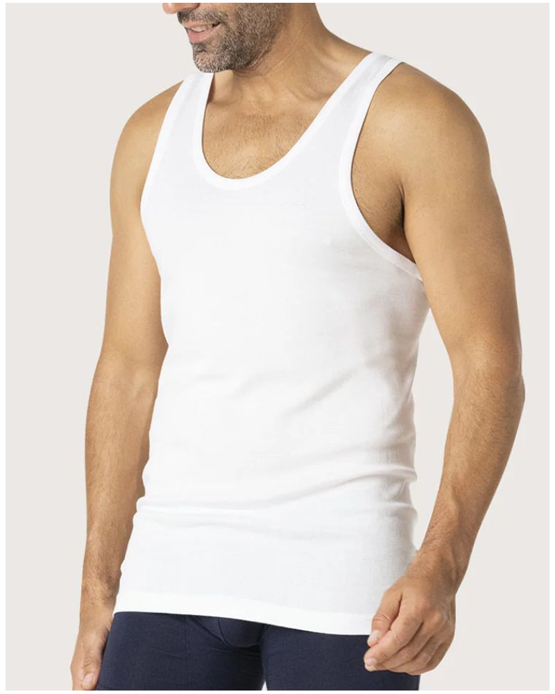 Tank top 100% cotton Eminence made in France (White)