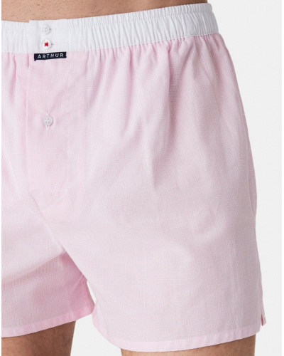 Caleçon à suspensoir 100% coton bio Arthur (Rose)