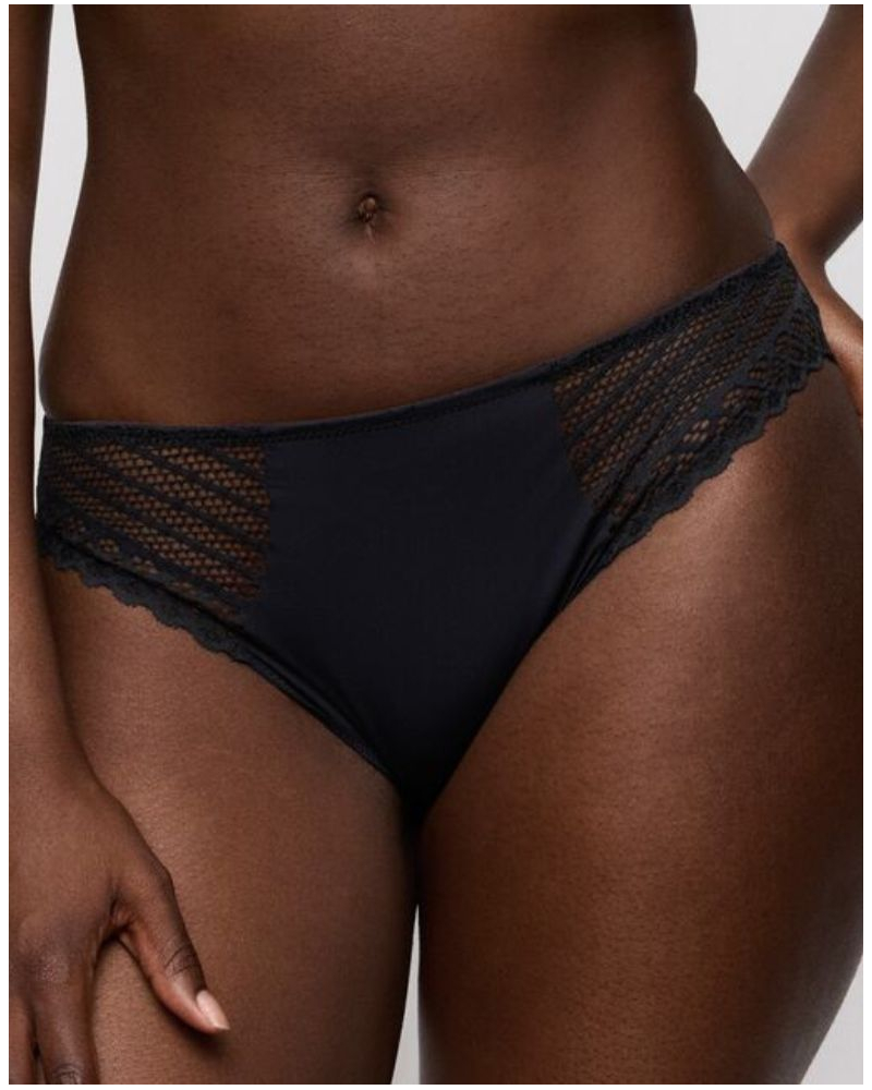 Slip brésilien Prima Donna Twist Twist Side (Charbon)