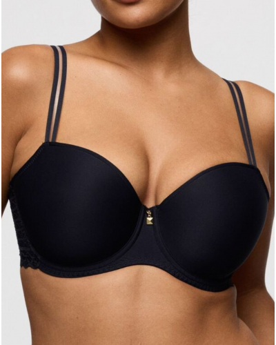 Soutien-gorge balconnet rembourré Prima Donna Twist Twist Side (Charbon)