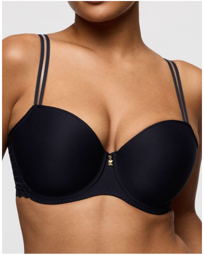 Padded balcony bra rembourré Prima Donna Twist Twist Side (Charbon)