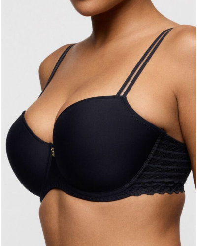 Sujetador balconette con relleno Prima Donna Twist Twist Side (Charbon)