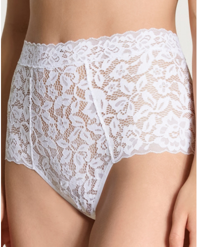 Culotte taille haute Calida Natural Comfort Lace (Blanc)
