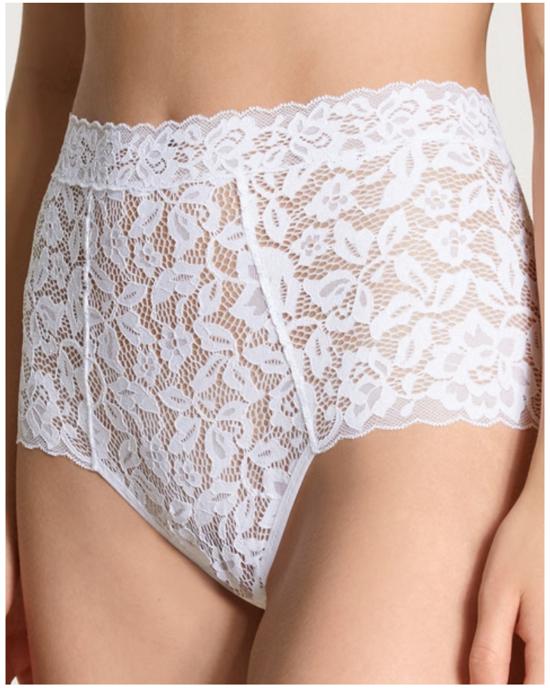 High-waist panties Calida Natural Comfort Lace (White)