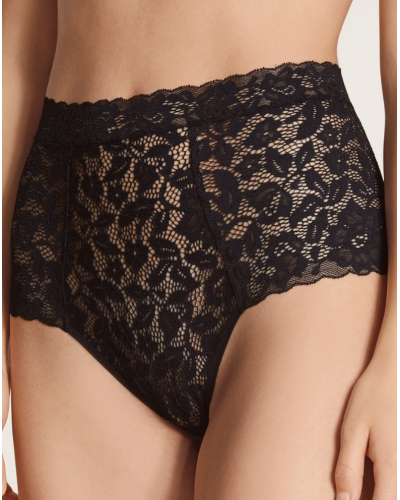 Culotte taille haute Calida Natural Comfort Lace (Noir)
