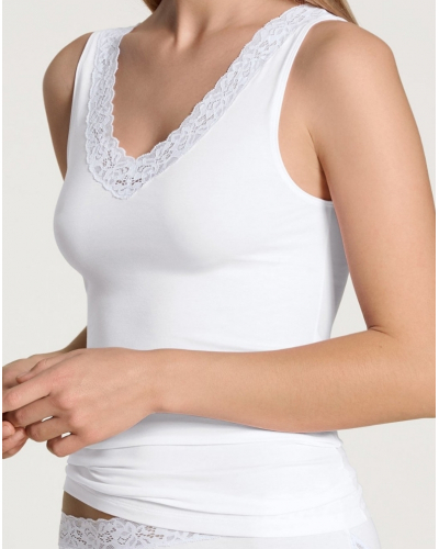 Débardeur Calida Natural Comfort Lace (Blanc)