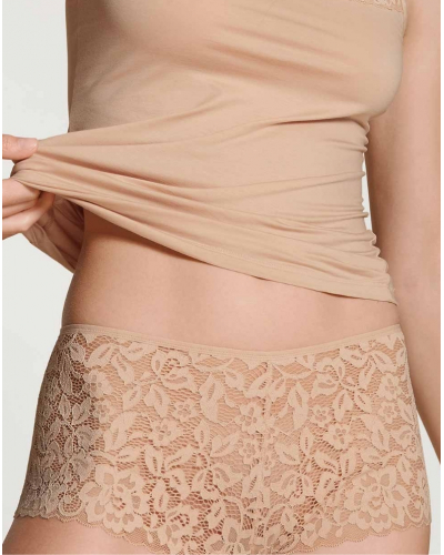 Braguitas de talle alto Calida Natural Comfort Lace (Rose Teint)