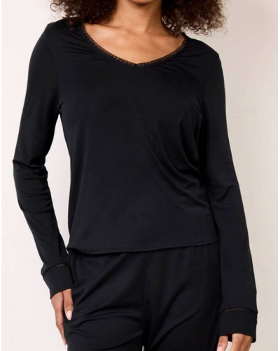 Top manches longues Maison Lejaby Softness (Noir)