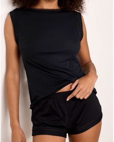 Top de manga corta Maison Lejaby Softness (Negro)