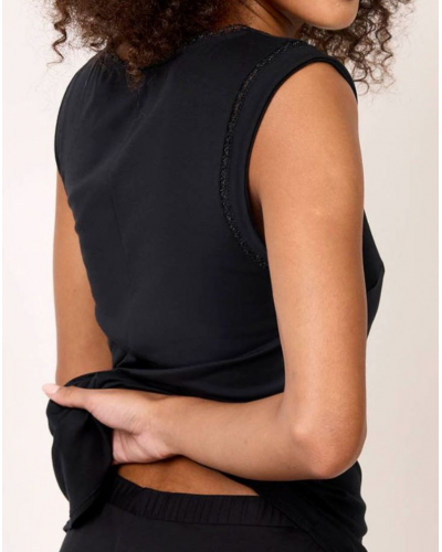 Top manches courtes Maison Lejaby Softness (Noir)