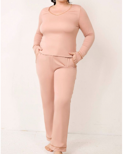 Top mangas largas en Tencel Maison Lejaby Softness (Aurore)