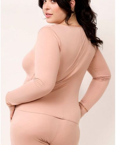 Tencel long-sleeved top Maison Lejaby Softness (Aurore)