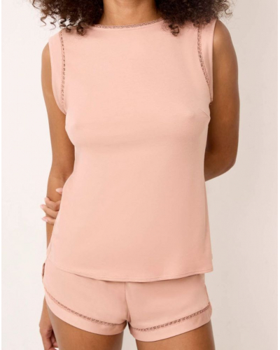 Tencel short-sleeved top Maison Lejaby Softness (Aurore)