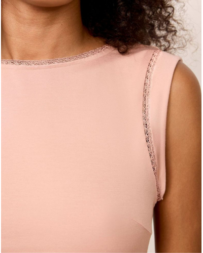 Top mangas cortas en Tencel Maison Lejaby Softness (Aurore)