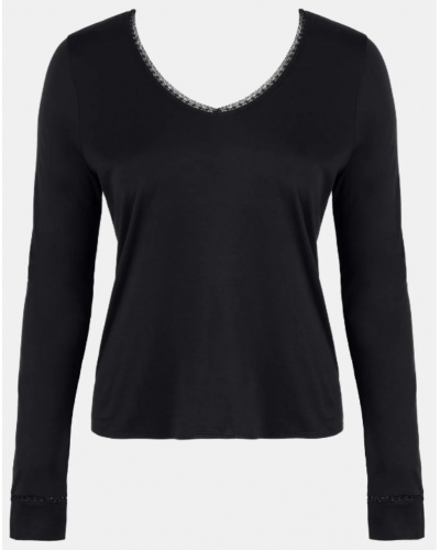 Long-sleeve Top Maison Lejaby Softness (Black)