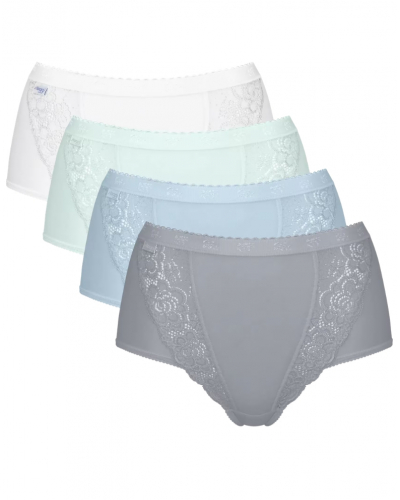 Lote de 4 bragas maxi Sloggi Chic (Blue Light Combination)