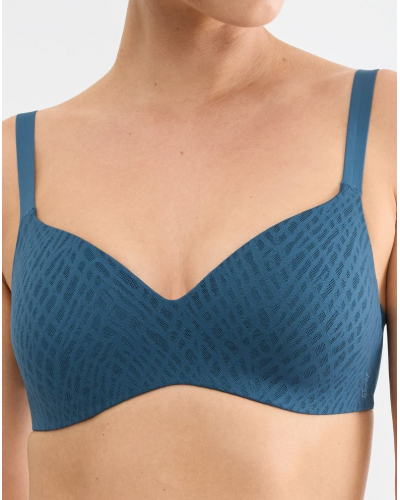 Push-up wireless bralette Sloggi Zero Feel Bliss (Smoky Blue)