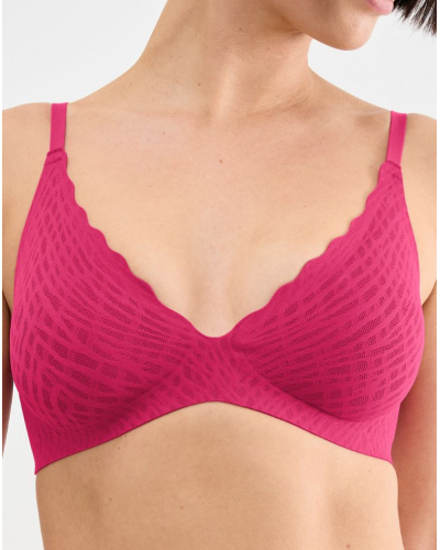 Sujetador sin aros push-up Sloggi Zero Feel Bliss (Berry)