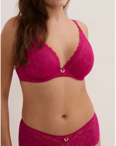 Underwired Triangle Bra Aubade Ivresse Baroque (Pink Muse)