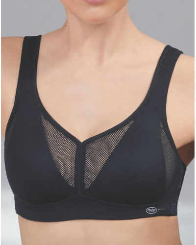 Sports bra with maximum support and adjustable criss-cross back Anita Active Air Control X Deltapad (Black)