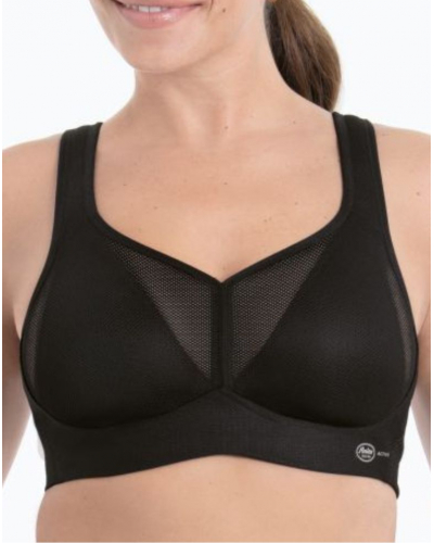Soutien-gorge de sport maintien maximum dos croisé variable Anita Active Air Control X Deltapad (Noir)