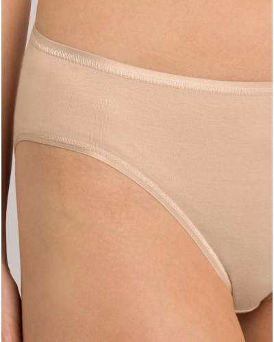 Women's midi brief 100% cotton Hanro Cotton Seamless (Beige)