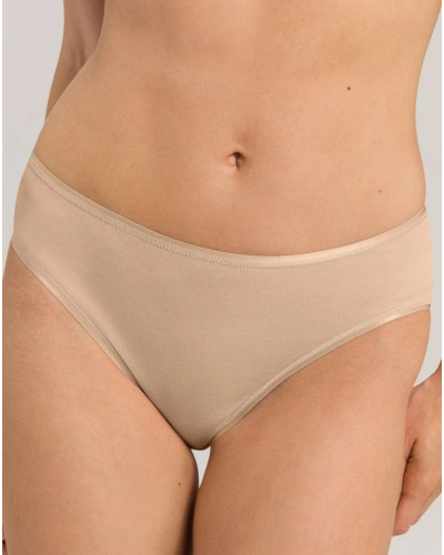 Slip midi femme 100% coton Hanro Cotton Seamless (Beige)