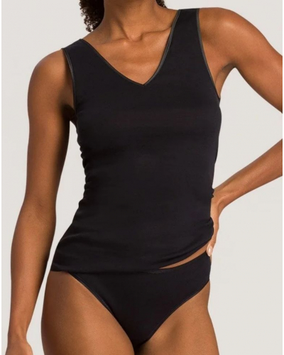Women's midi brief 100% cotton Hanro Cotton Seamless (Black)