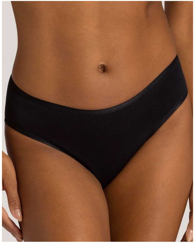 Women's midi brief 100% cotton Hanro Cotton Seamless (Black)