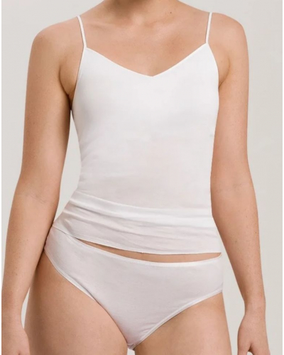 Slip midi femme 100% coton Hanro Cotton Seamless (Blanc)