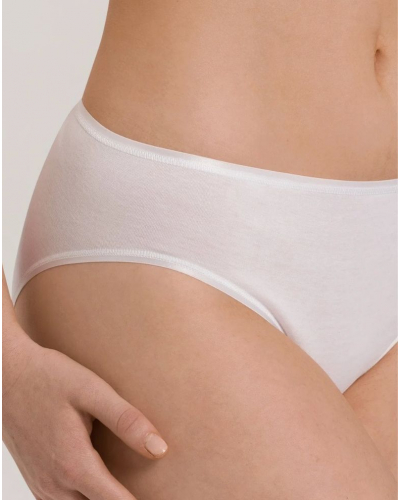 Braga midi para mujer 100% algodón Hanro Cotton Seamless (Blanco)