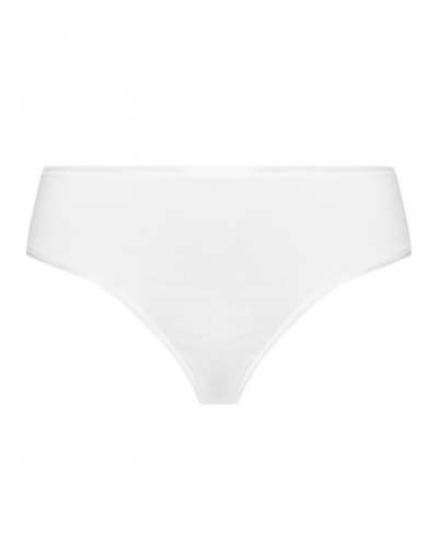 Slip midi femme 100% coton Hanro Cotton Seamless (Blanc)