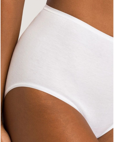 Slip maxi femme 100% coton Hanro Cotton Seamless (Blanc)