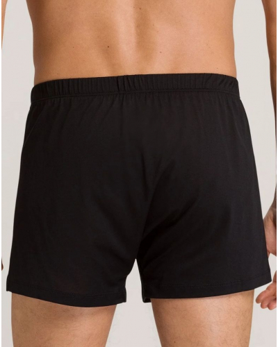 Bóxers largos hombres abotonado 100% Algodón Hanro Cotton Sporty (Negro)
