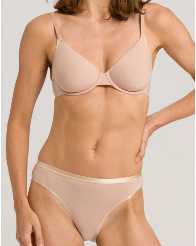 Calzoncillos mujeres mini de algodón Hanro Cotton Sensation (Beige)