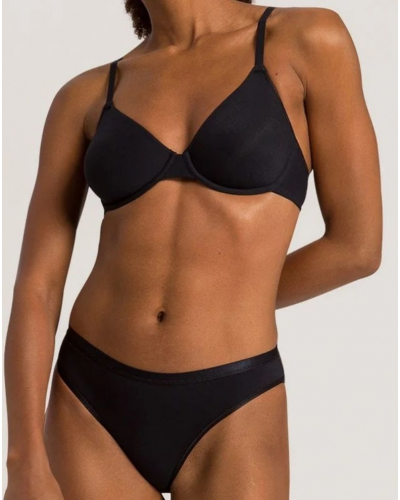 Slip mini femme Hanro Cotton Sensation (Noir)