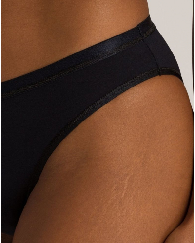 Women's mini brief Hanro Cotton Sensation (Black)