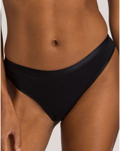 Women's mini brief Hanro Cotton Sensation (Black)