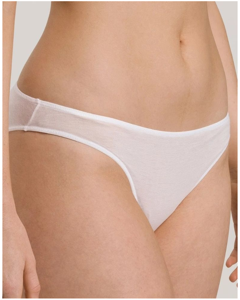 Women's mini brief 100% cotton Hanro Ultralight (White)