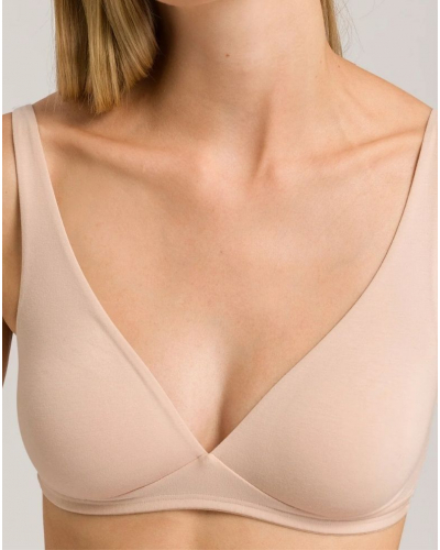 Wireless bra Hanro Cotton Sensation (Beige)