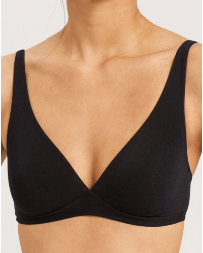 Sujetador sin aros Hanro Cotton Sensation (Negro)