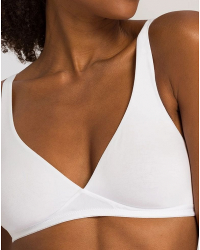Sujetador sin aros Hanro Cotton Sensation (Blanco)