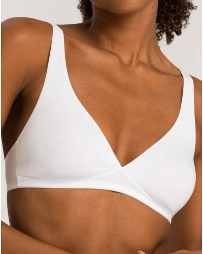 Sujetador sin aros Hanro Cotton Sensation (Blanco)