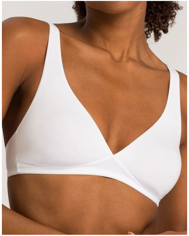 Sujetador sin aros Hanro Cotton Sensation (Blanco)
