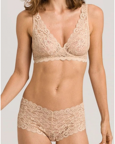 Bragas mujeres encaje cintura baja Hanro Moments (Beige)