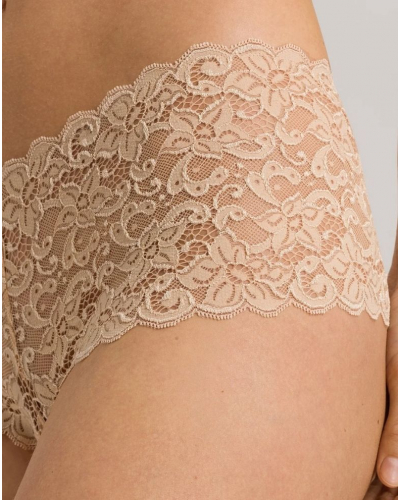 Culotte femme taille basse dentelle Hanro Moments (Beige)