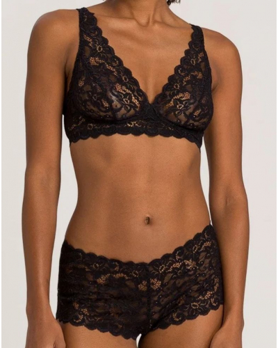 Slip taille basse femme Hanro Moments (Noir)