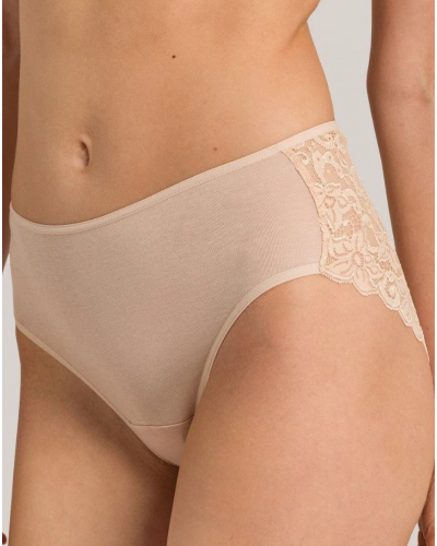 Slip midi femme 100% coton Hanro Moments (Beige)
